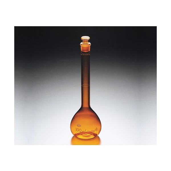 クライミング メスフラスコ（茶） ハイグレード 25 トレーサビリティ体系図+検査成績書付 CL2033-04-10 1個 61-9598-35（直送品）