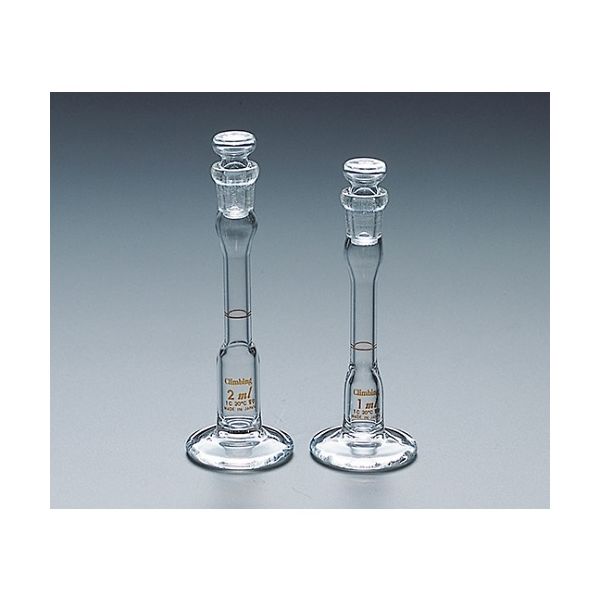 クライミング 台付メスフラスコ 白 4ml 1個入り トレーサビリティ体系図+検査成績書付 CL2300-04 1個 61-9603-62（直送品）