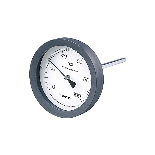 佐藤計量器製作所 バイメタル式温度計 BMーTー100P 2080ー06 0~50°C 150mm 1セット(1台) 61-0096-22（直送品）