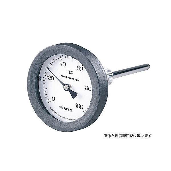 佐藤計量器製作所 バイメタル式温度計 BMーTー75P 2092ー00 0~150°C 50mm 1セット 61-0096-38（直送品）