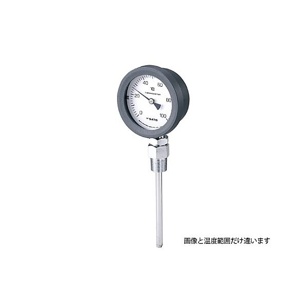 佐藤計量器製作所 バイメタル式温度計 BMーSー75P 2105ー00 0~150°C 100mm 1セット 61-0096-48（直送品）