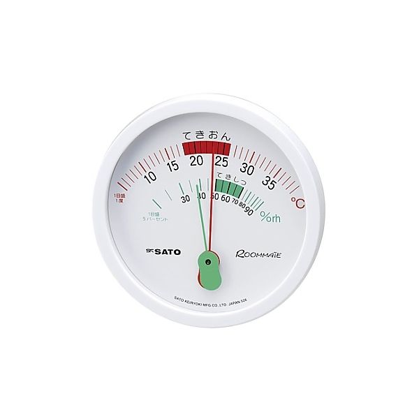 佐藤計量器製作所 ルームメイト温湿度計 1024ー00 61-0097-02 1セット(1個)（直送品）