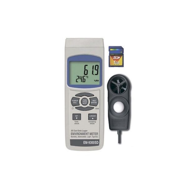 マルチ環境測定器 風速・温度・湿度・照度 EM-9300SD