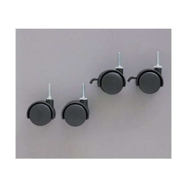 アイリスオーヤマ メタルミニキャスター ポール直径19mm 540000/MM-4MC 1パック(4個) 61-0428-71（直送品）