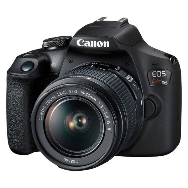 キヤノン Canon 一眼レフカメラ EOS Kiss X90 EF-S18-55 IS II レンズキット 2410万画素 Wi-Fi対応 -  アスクル
