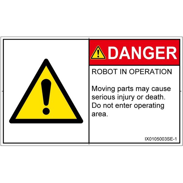 PL警告表示ラベル（ISO準拠）│その他の危険:一般的な警告│IX0105003│危険│Sサイズ│英語（ヨコ）│16枚（直送品）