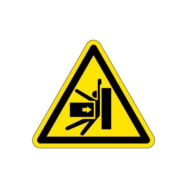 PL警告表示ラベル(ISO準拠)│機械的な危険:押しつぶし│IA07│M