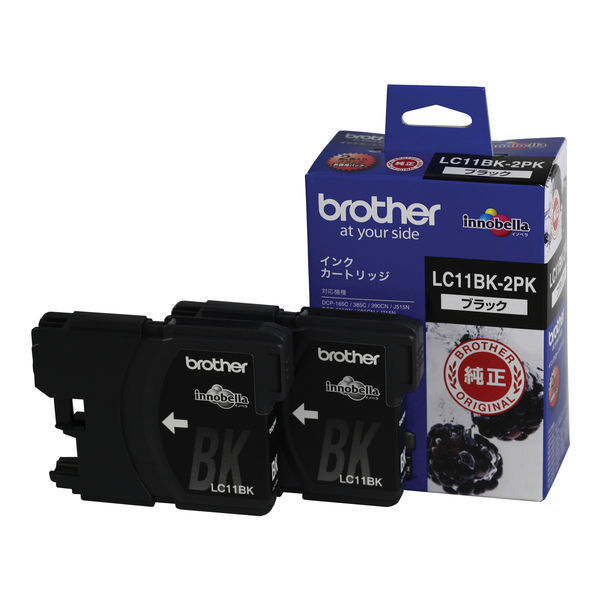 ブラザー（brother） 純正インク LC11BK-2PK ブラック 1パック（2個入）（わけあり品） - アスクル