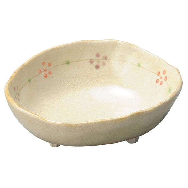 アースモス 小鉢 彫り小花三つ足4.0小鉢 (4個入) utw-07515756（直送品）