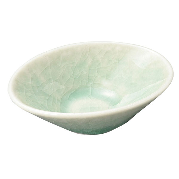 アースモス 珍味 ビードロ灰釉石目楕円豆鉢 (11個入) utw-12139196（直送品）