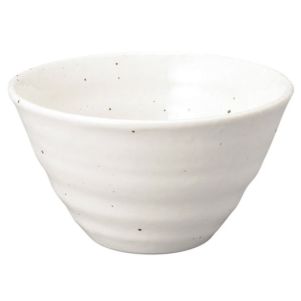 アースモス 多用碗 白粉引リップル碗(大) (4個入) utw-36610676（直送品）