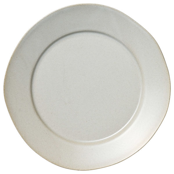 アースモス 大皿 黒陶アイボリー24cm丸皿 (2個入) utw-50914206（直送品）
