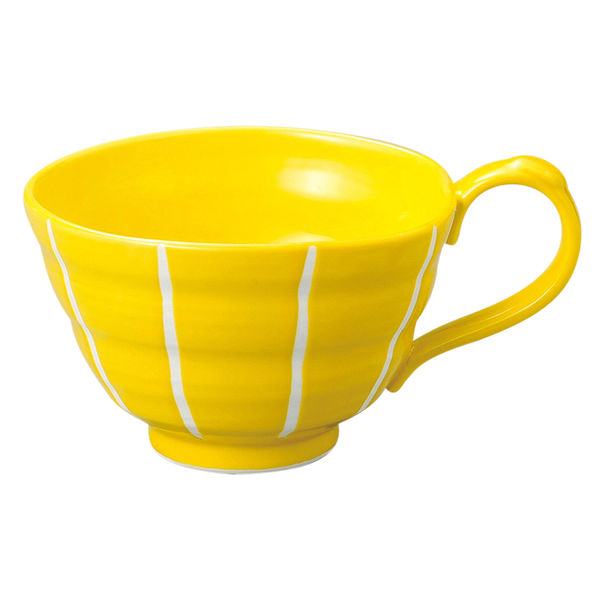 アースモス 洋スープカップ イエロー十草スープカップ（有田焼） (3個入) utw-63228926（直送品）