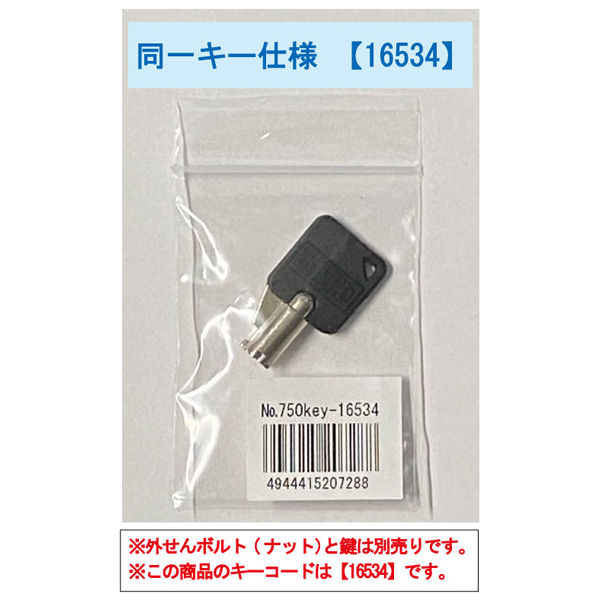 ガードロック 外せんボルト・ナット用 鍵 16534 No.750key-16534 1個 