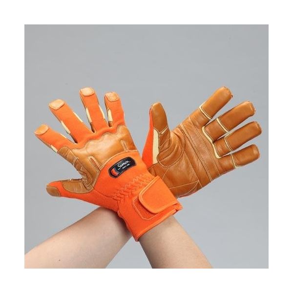 エスコ（esco） ［M］ 手袋（レスキュー/耐熱・防火・防水/オレンジ） 1双 EA353CB-21（直送品）