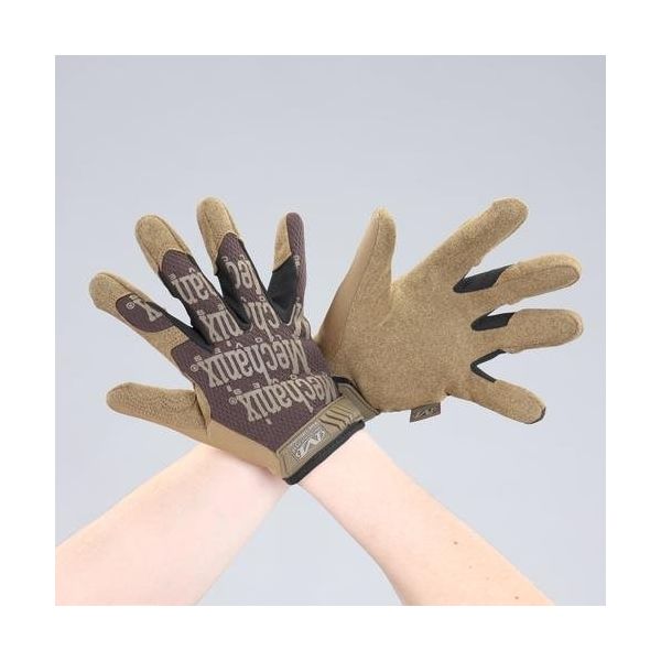 エスコ [S] 手袋・メカニック(合成革/茶) EA353BT-241 1セット(2双)（直送品）