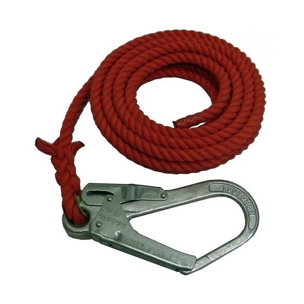 エスコ 12mmx 6m 介錯ロープ(赤) EA981MB-6 1本(1個)（直送品）