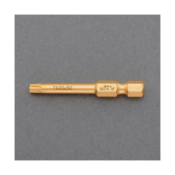 エスコ T25x50mm [Torx]ドライバービット(ホールド付) EA611GM-225 1セット(10本)（直送品）