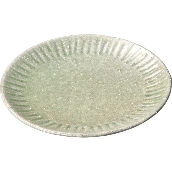 陶里 中皿 かいらぎ緑釉7.0皿 (2個入) tri-300328606（直送品）