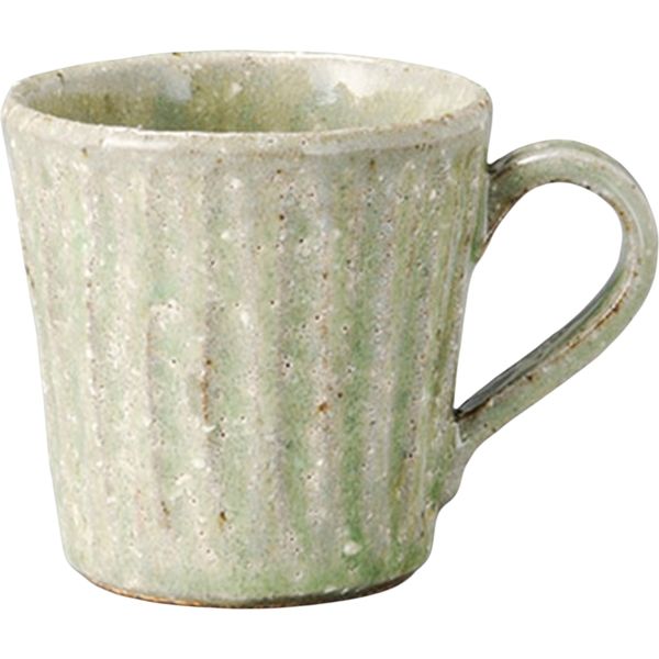 陶里 マグカップ かいらぎ緑釉マグ (3個入) tri-300380546（直送品）