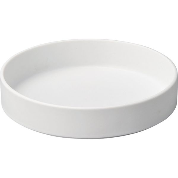 陶里 中皿 硬質・結晶・白マット2０cm（深）切立皿 (2個入) tri-300504001（直送品）