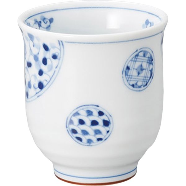 陶里 湯呑茶碗 丸紋伊万里長湯呑 (7個入) tri-300545029（直送品） - アスクル