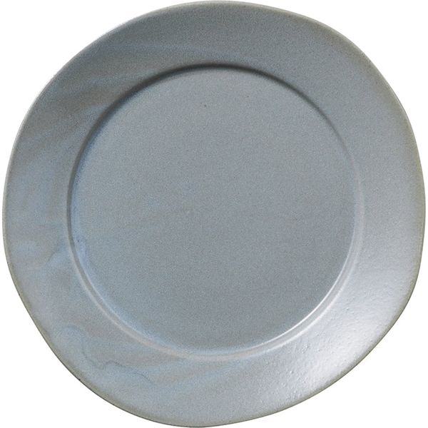 陶里 中皿 ワイドリムグレー19cm丸皿 (3個入) tri-300803105（直送品）