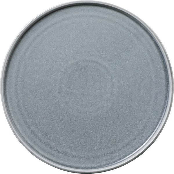 陶里 中皿 グレーフラット23cm丸皿 (2個入) tri-300803204（直送品）