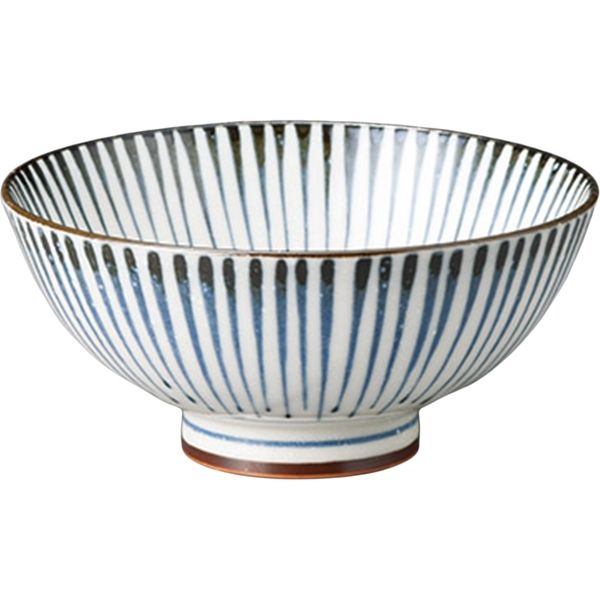 陶里 飯碗 藍十草青丸型茶碗 (9個入) tri-300851306（直送品）