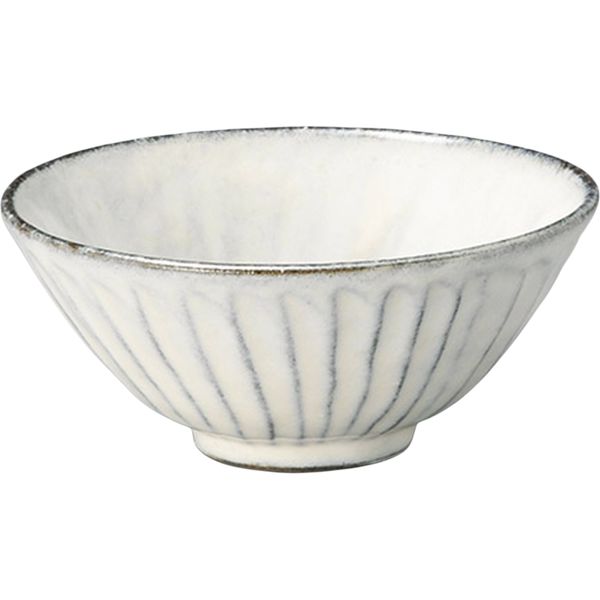 陶里 飯碗 黒陶粉引平茶碗 (4個入) tri-300851914（直送品）