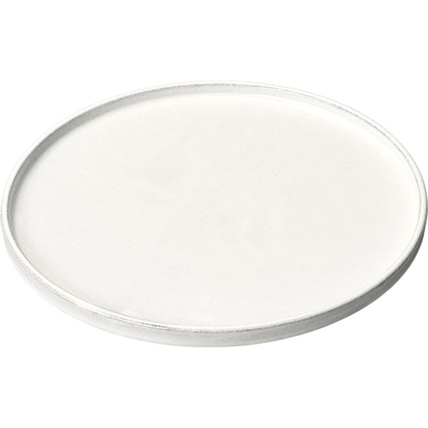 陶里 中皿 黒土粉引切立23.5cm丸皿 (2個入) tri-301028113（直送品）