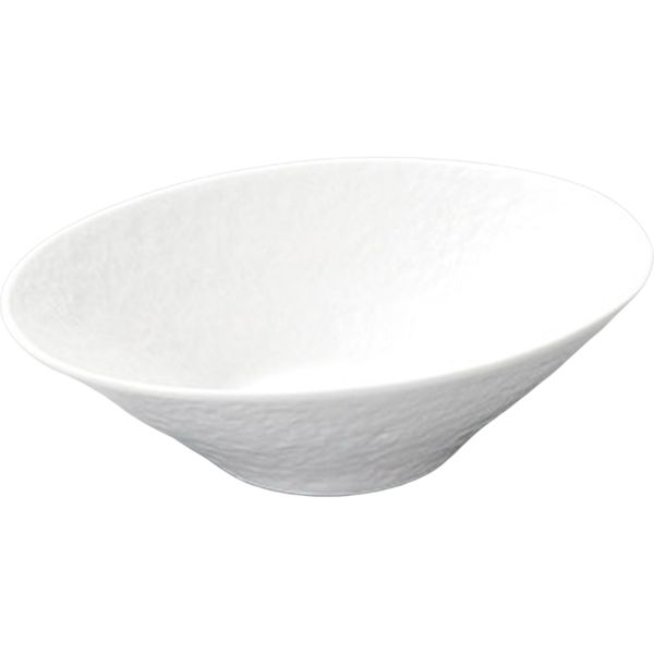 陶里 小鉢 白磁石目2.7寸楕円鉢 (7個入) tri-301215520（直送品）