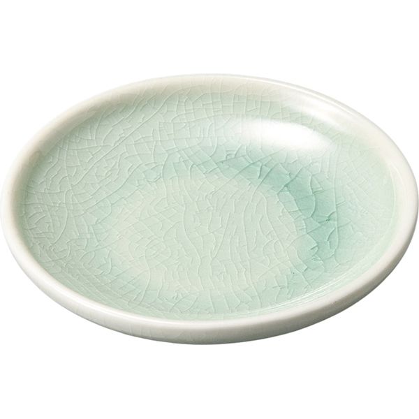 陶里 小皿 ビードロ灰釉3.5丸皿 (8個入) tri-301234904（直送品）
