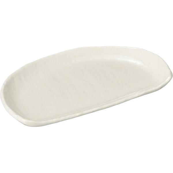 陶里 焼物皿 粉引半月焼物皿 (4個入) tri-302224612（直送品）