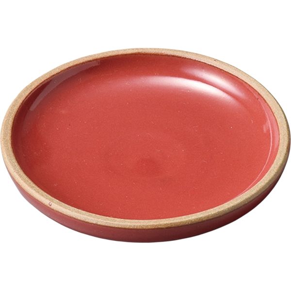 陶里 小皿 赤釉豆皿 (5個入) tri-302534514（直送品）