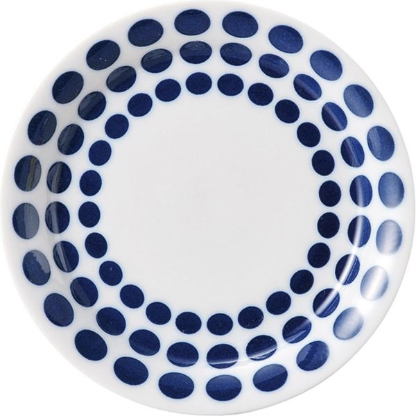 陶里 中皿 コバルト ラウンドパン皿 (7個入) tri-303370619（直送品）