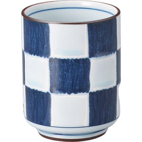 陶里 湯呑茶碗 市松切立湯呑 （大） (5個入) tri-304045368