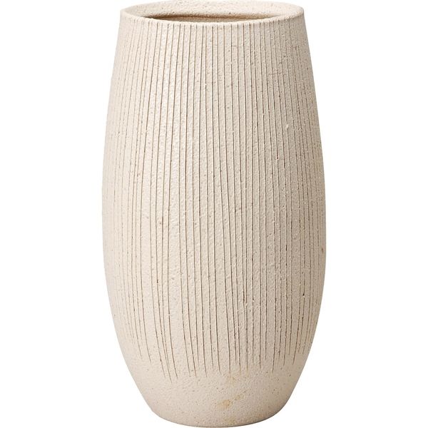 陶里 花器 白釉立線花入 (1個入) tri-304387708（直送品） 9,835円