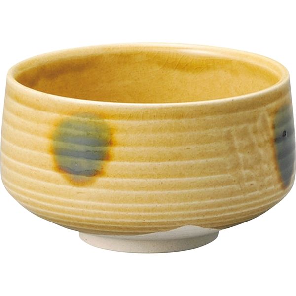 抹茶茶碗／美濃焼黄瀬戸茶碗／茶21 ぶれ