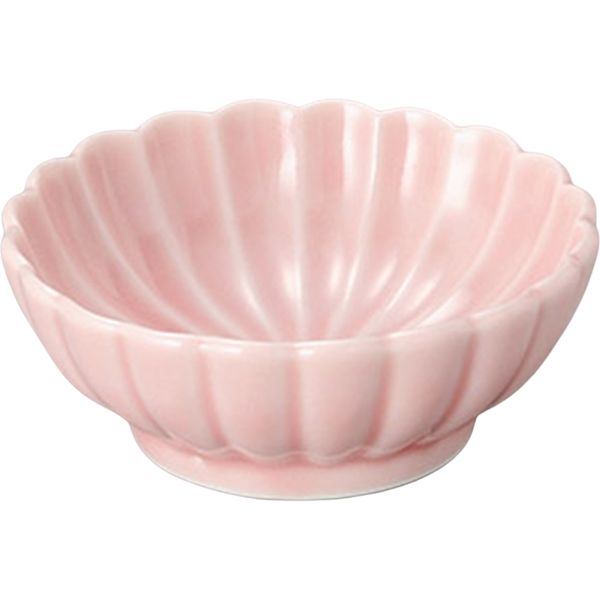 陶里 珍味 ピンク釉菊形豆皿 (12個入) tri-304617815（直送品）