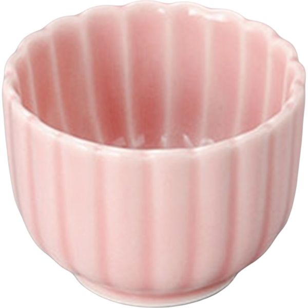 陶里 珍味 ピンク釉菊形丸珍味 (12個入) tri-304617911（直送品）