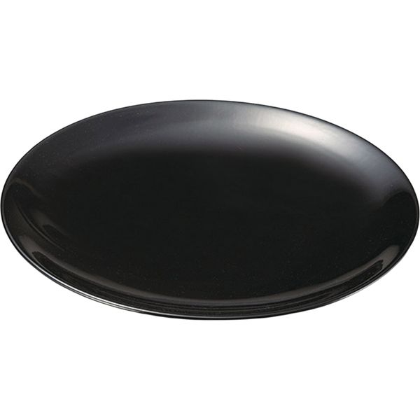 陶里 大皿 黒釉10.0丸皿 (2個入) tri-304827521（直送品）