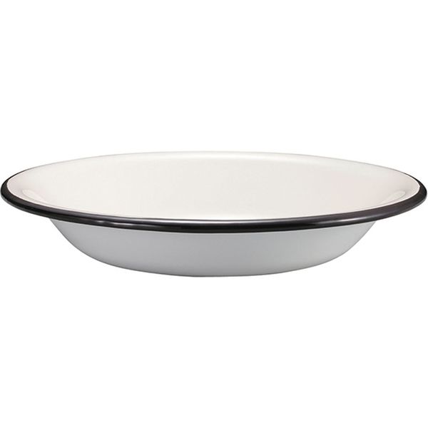 パール金属 アウトドア食器　ホーロー　プレート　皿　22cm　キャプテンスタッグ　ホワイト 290080 1個（取寄品）