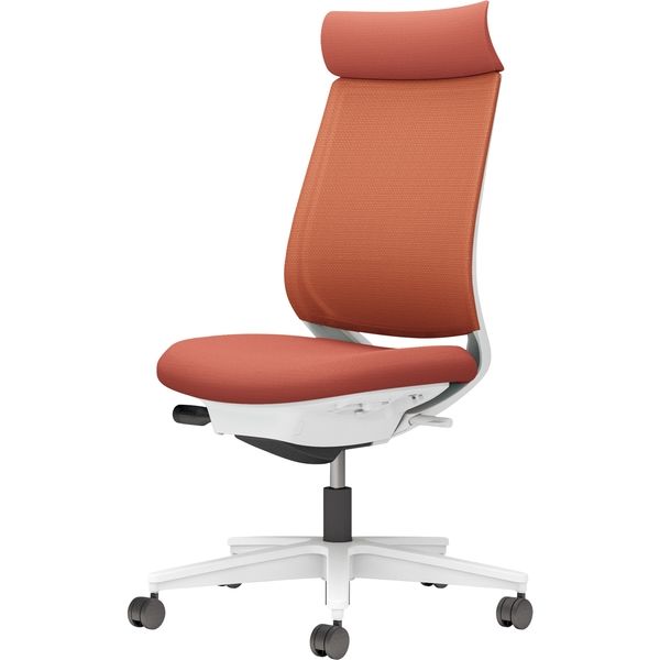 【組立設置込】コクヨ ミトラ2 メッシュ アディショナルバック ランバー無 肘無 白脚 ナイロンキャスター 白灰×ソフトテラコッタ １脚（直送品） 40,045円