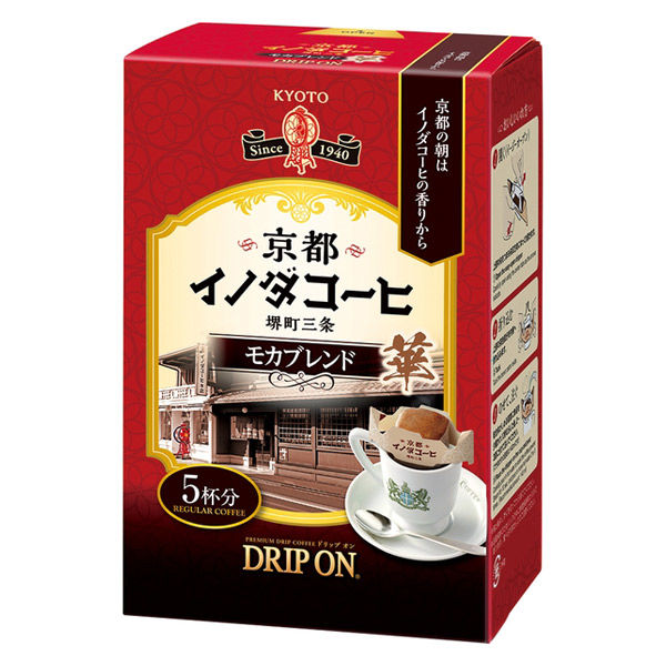 キーコーヒー ドリップオン 京都イノダコーヒ モカブレンド 1箱（5袋入）