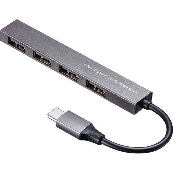 SANWA SUPPLY サンワサプライ 磁石付きスリム4ポートUSB2.0ハブ USB-2H401BKN