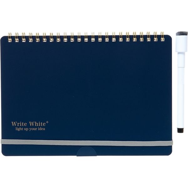 学研ステイフル Write　White＋ホワイトボードノート Ａ５サイズ ネイビー BD12014 3冊（直送品）