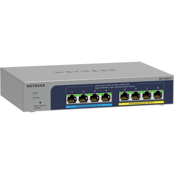 NETGEAR Ultra60 PoE++対応 （230W） 1G/2.5Gマルチギガ8ポートアンマネージ