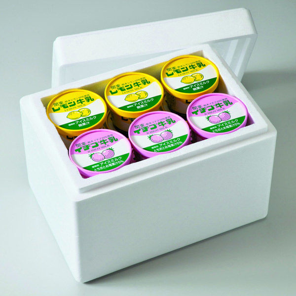フタバ食品 レモン牛乳・イチゴ牛乳アイス12個セット A-8 937540 1セット（直送品）