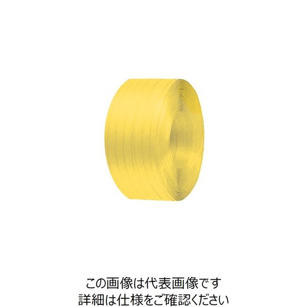 アズワン PPバンド（手締め） 15.5mm×1000m 黄 1セット（2巻：1巻×2） 3-1622-02（直送品）